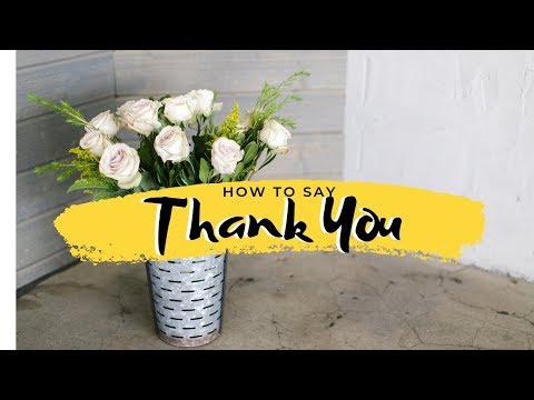 How Do You Say 'Thank You'?
