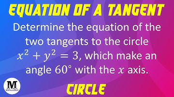 12 | Circles | Equation Of A Tangent - Worked Out Problem
