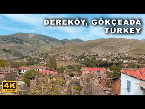 Dereköy, Imbros (Gökçeada), Turkey Walking Tour 2022 | 4K