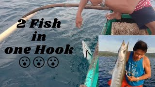 Malaking Baracuda kumain ng maliit na Baracuda, 2 fish in one Hook. screenshot 4