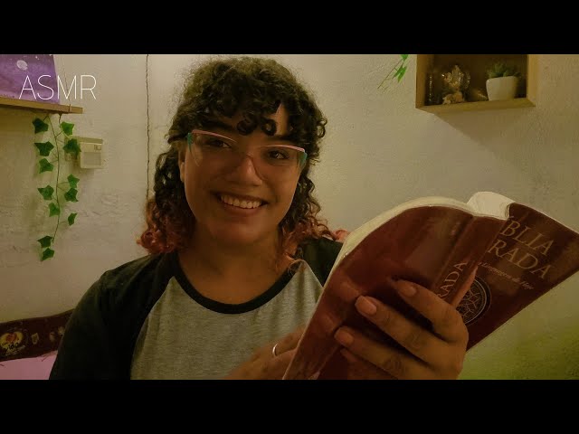 ASMR LENDO ATE VOCÊ DORMIR 💖 | Leituras Bíblicas ✨