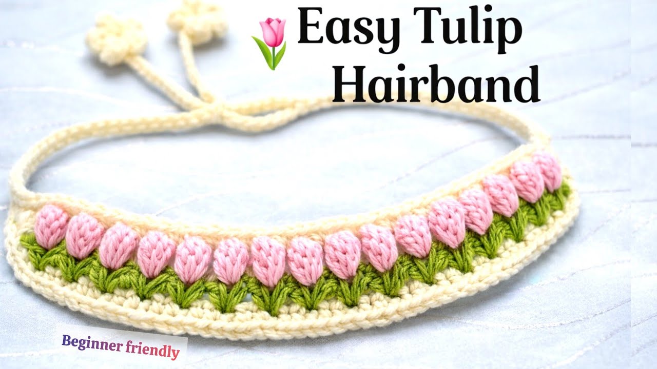 How to 🧶crochet 🌷Tulip hairband| step by step full Tutorial|||hindi 
