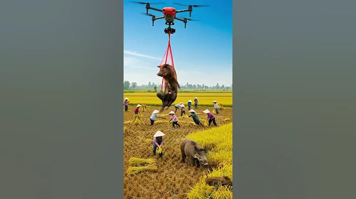 Drone to kill harmful Pigs #villagelife#smartfarming #rurallife #farmingtraditions#farming101