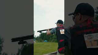 Report Pair - Crossing Rabbit followed 50 yard crosser #clayshooting #sportingclays