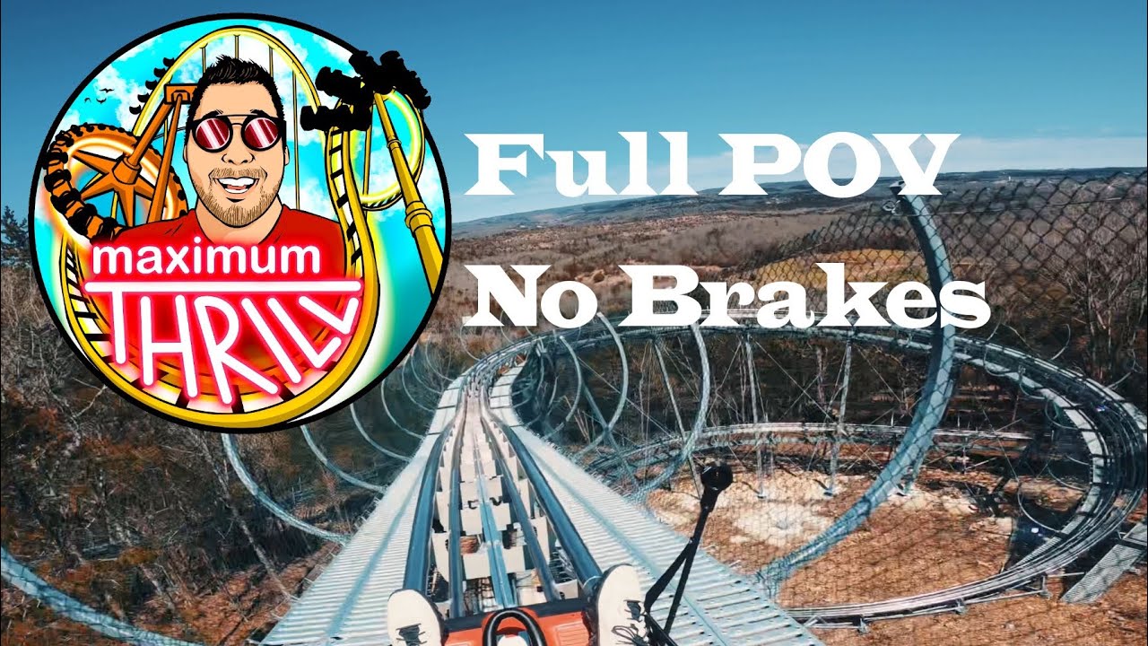 Copperhead Mountain Coaster FULL POV NO Brakes Branson MO ALPINE COASTER YouTube