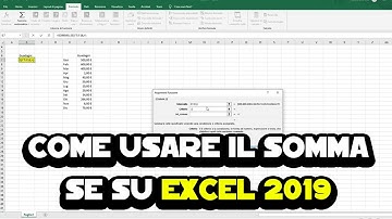 Come usare il Somma se su Excel 2019