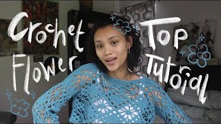 crochet flower top tutorial