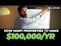 How many PROPERTIES do I need to Retire (HOW TO STEP BY STEP GUIDE) | $100K PASSIVE INCOME AUSTRALIA