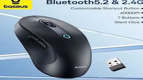 A must-have product! Baseus F02 Wireless Mouse Bluetooth 5.2 2.4G 4000DPI Ergonomic 7 Mute Buttons