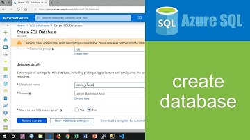 สอน Azure SQL Database: การสร้างฐานข้อมูล (create database)