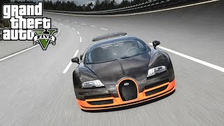 GTA 5 Bugatti Veyron SuperSports Mod Realistic Topspeed 431Km/hr 268MPH||