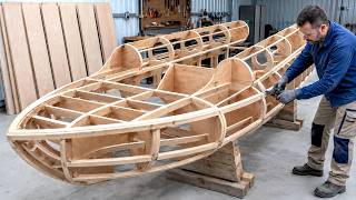 Man Builds a Sailboat from Flat Sheets of Plywood | Start to Finish by @HANDIY