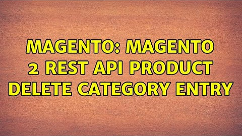 Magento: Magento 2 REST API Product delete Category entry