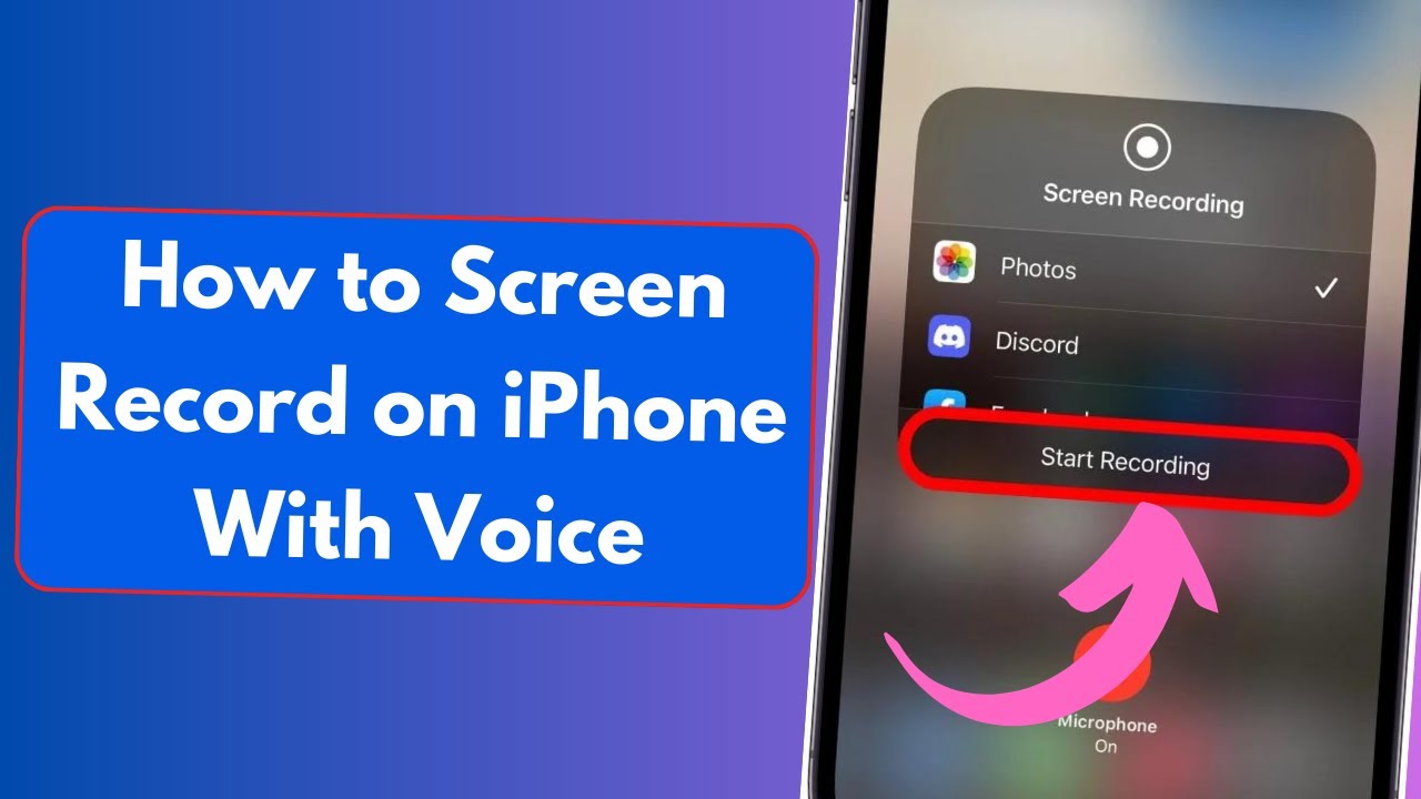How to Screen Record on iPhone with Microphone/Sound/Voice/VoiceOver/6