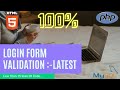 Login Form Validation || Just 15 Lines Codes || Very Very Simple || Must Watch || Easy codes