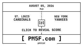 St Louis Cardinals STL New York Yankees NYY MLB Final Box Score AUGUST 05 2026