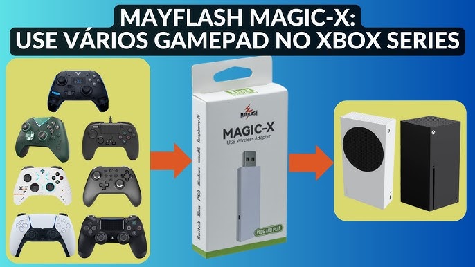 MAYFLASH MAGIC-X Wireless Bluetooth USB Adapter for Xbox Series  S/X, Xbox One, Switch, macOS, Windows, Raspberry Pi, Compatible with PS5,  PS4, Xbox Bluetooth Controller and more : Video Games