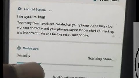 How to Fix "too many files have been created on your phone. App may stop working correctly"
