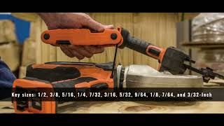 Watch the product video for Pro Folding Hex Key Set, 11 Fractional Inch-Sized Keys