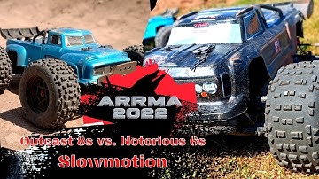 ARRMA Outcast 8s vs. Notorious 6s V5 / SlowMotion