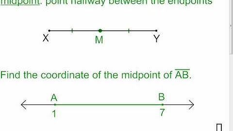 1 3 Distance & Midpoints Lesson & Examples