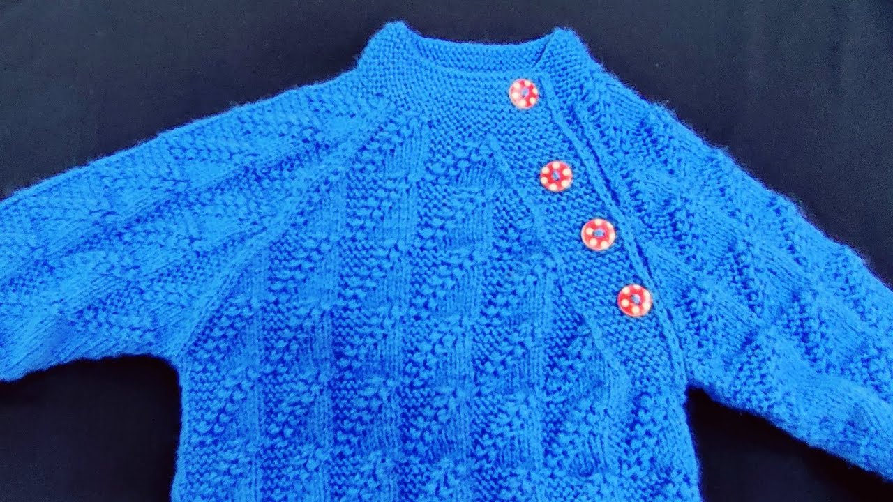 बहुत सुन्दर साइड बटन पट्टी वाला स्वेटर/3 से 4 साल के लड़के के लिए स्वेटर/Kids sweater design