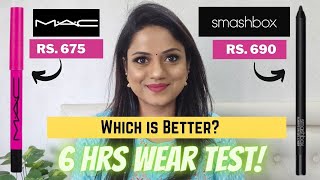 MAC In Extreme Dimension 24hr Kajal Eye Liner VS Smashbox Always On Gel Liner (WEAR TEST) screenshot 3