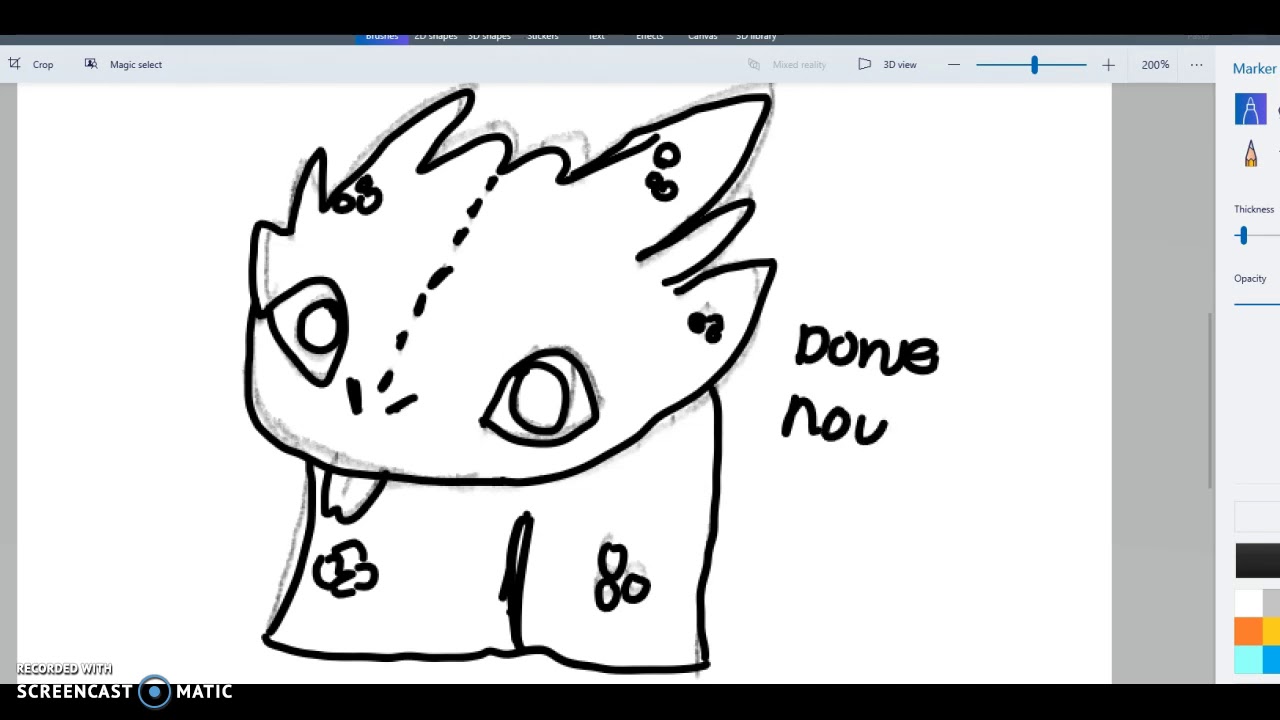 HTD:toothless drawing video [how to draw toothless}😃 - YouTube