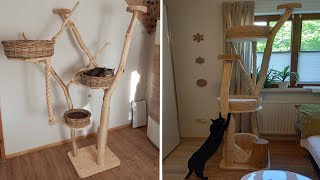Liebevoller Kratzbaum selbst gebaut! Günstige Anleitung  #KatzenfreundDIY #SparenMitKatzen