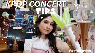 kpop concert tips!! // day of the concert, line up times & what