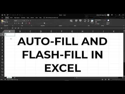 How to use AUTO FILL and FLASH FILL in EXCEL? - YouTube