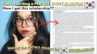 How to write a winning STUDY PLAN for Korean  SCHOLARSHIP, Real Tips🎓🇰🇷
