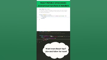 React Mistake: Unnecessary Anonymous Functions in Handlers
