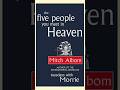 The five people you meet in heaven By Mitch Albom #books