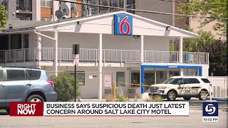 Local business is concerned after a suspicious death outside a downtown Salt Lake City motel