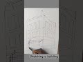 Sketching a building. #art #2pointperspective #drawing #artreels #sketch #artist #penciledrawing