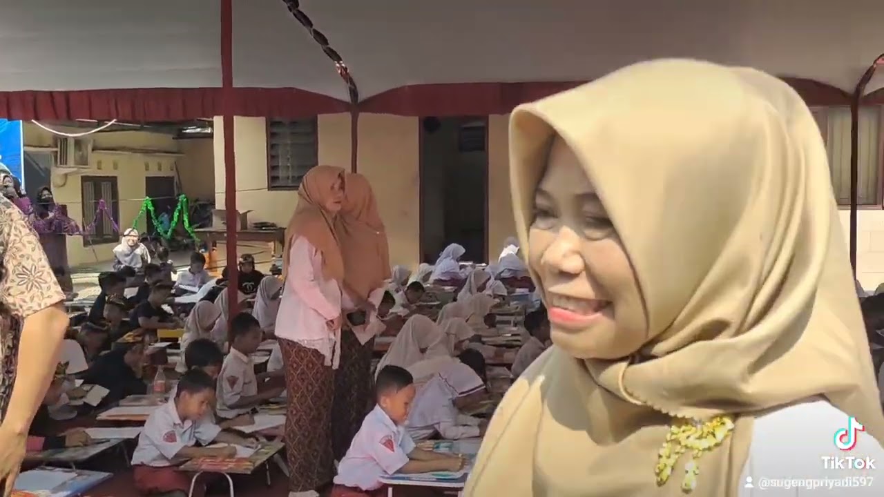 Bhabinkamtibmas Tugurejo Aipda Sugeng Priyadi menghadiri Gelar Karya SDN TUGUREJO 01
