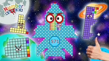 Numberblock Puzzle Tetris Game 571 ASMR SPACE Fanmade Animation