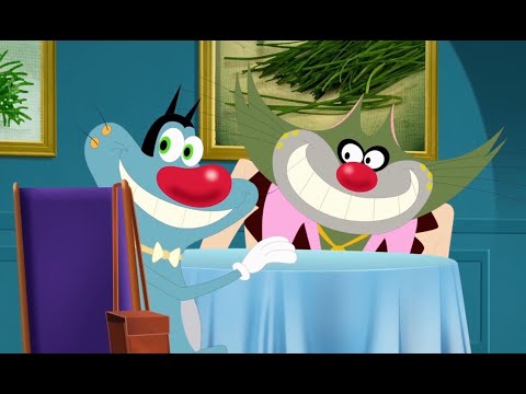 Oggy And The Cockroaches - At The Restaurant Cartoon | New Episodes In Hd