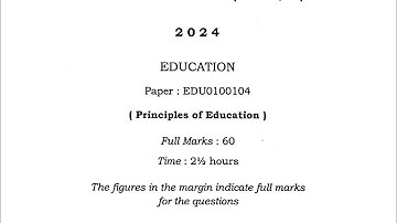 Education Question Paper | 1st Semester | Gauhati University | EDU0100104