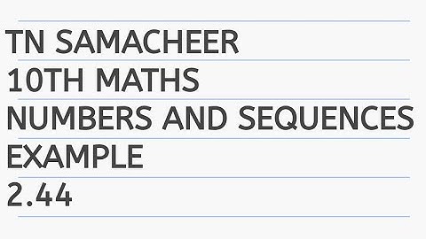 10th maths Example( 2.44) ll maths ll tamil