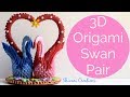 3D Origami Swan Pair/ DIY Valentine's Day Love Birds Showpiece