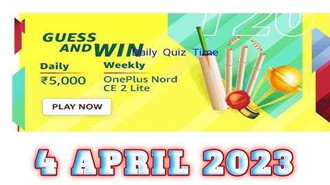 Amazon Funzone Guess and Win Quiz Answers Today| 4 APRIL 2023|  @dailyquiztime #amazon #amazonfunzon