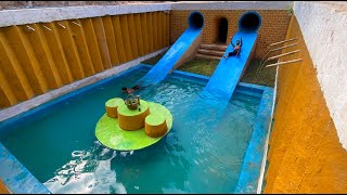 200Days Building Summer Holiday Water Slide Park into Underground Swimming Pool House by Primitive Tool 54,846 views 13 days ago 35 minutes