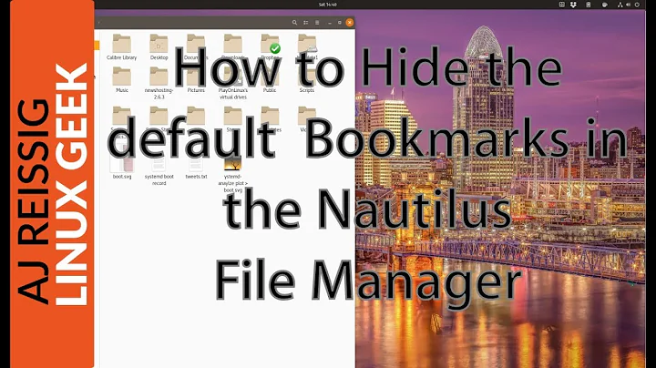 How to Hide the Default Bookmarks in the Nautilus File Manager