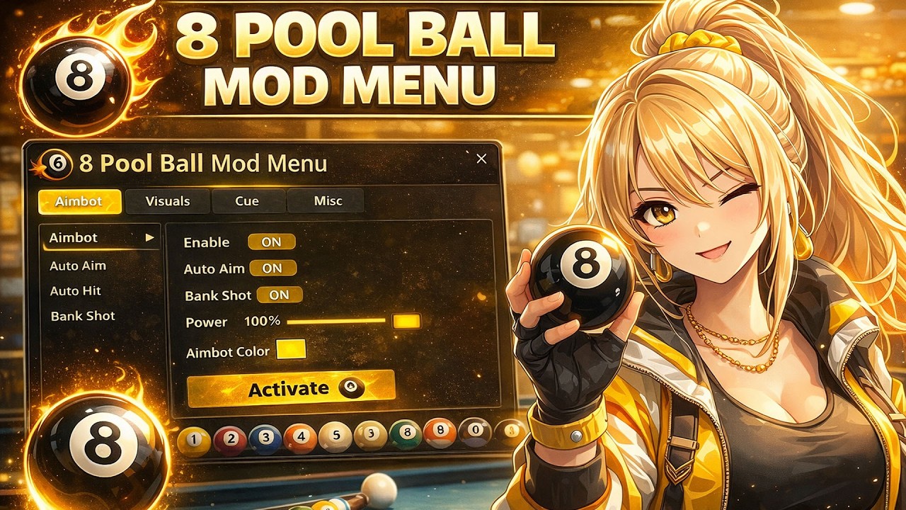 8 Ball Pool MOD Menu Is INSANE 😱 Auto Pot + Fast Wins (2026)