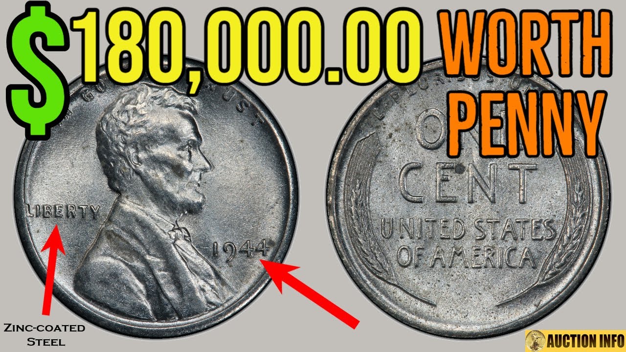Super Rare Pennies Worth Money 1944 ZincCoated Steel Lincoln Cent