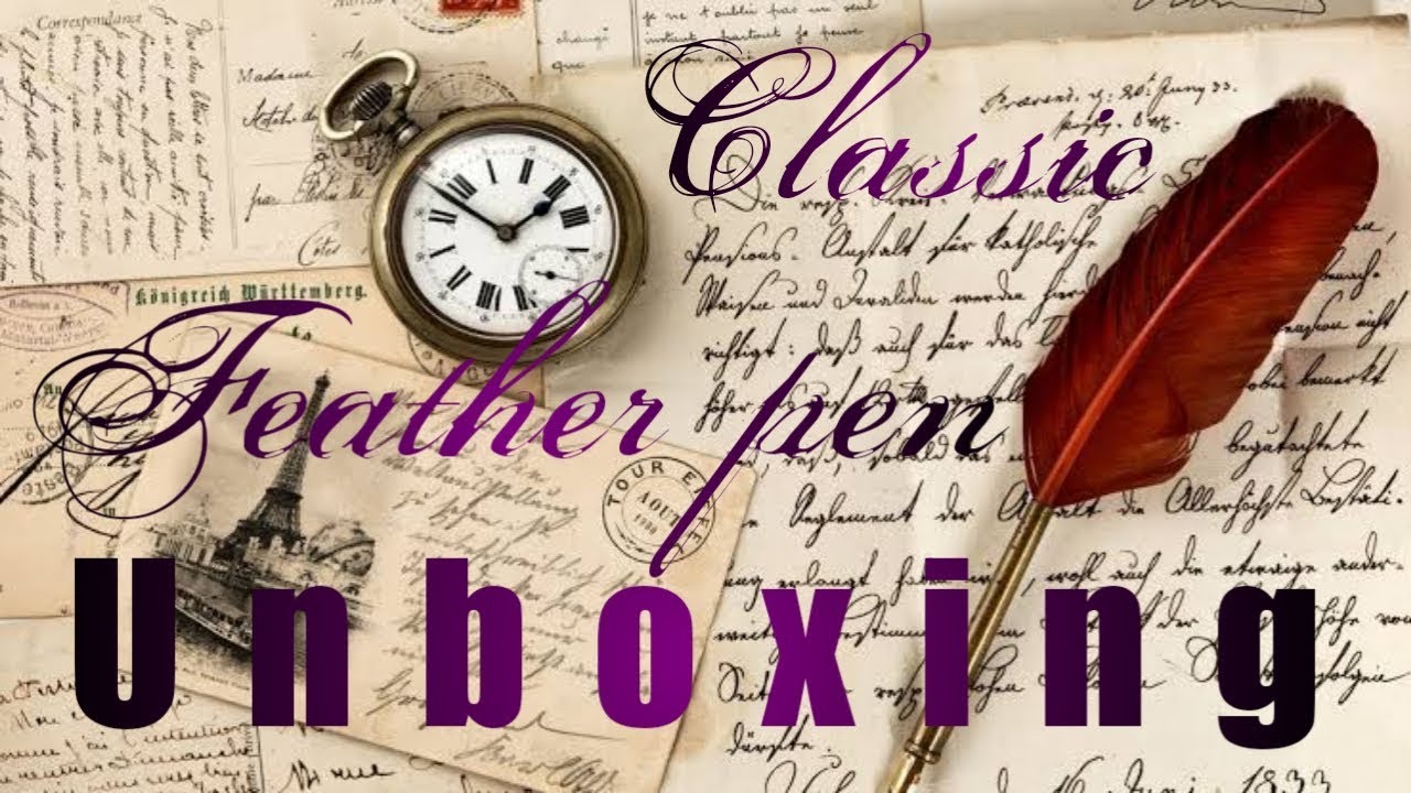 antique feather pen. calligraphy writing  HD