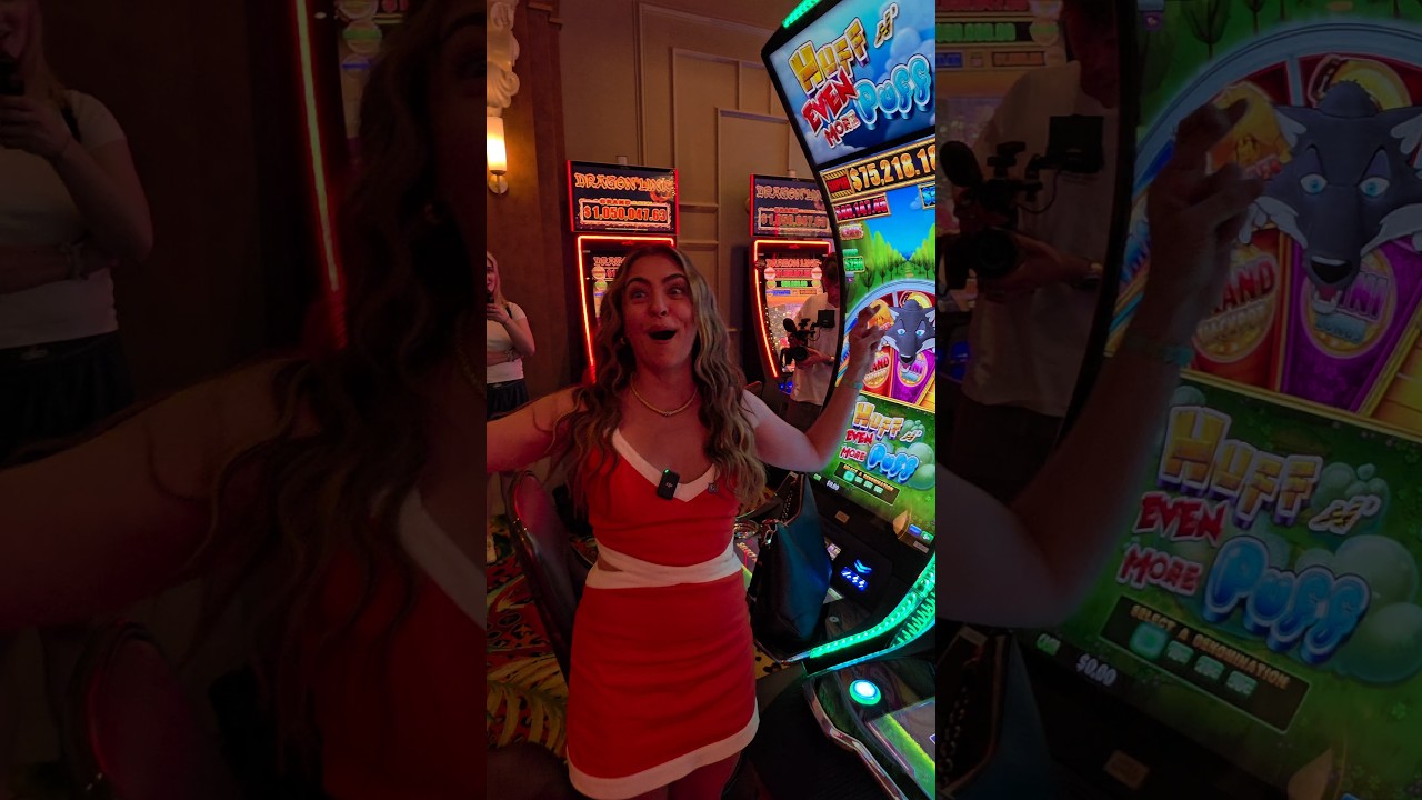 EVERY GAMBLERS DREAM WIN on Huff n Even More Puff!!! #vegas #slots #jackpot
