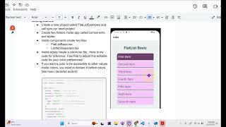 L8 Part 1: Set up FlatList Basic project